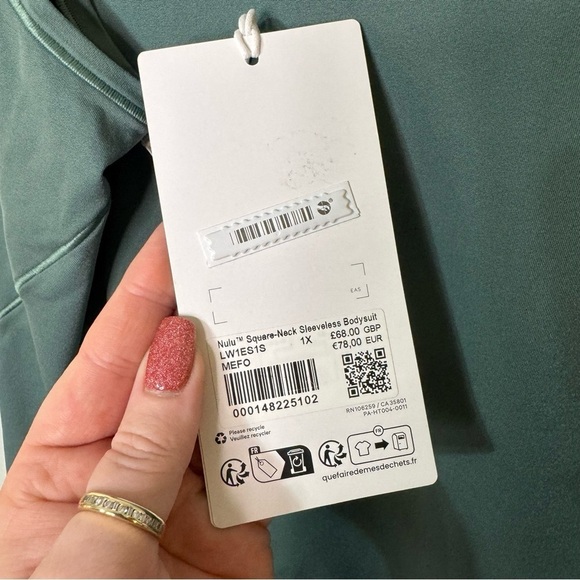 Lululemon Wundermost Square Neck Nulu Bodysuit Sleeveless Forest Green 1X NWT - Picture 10 of 10